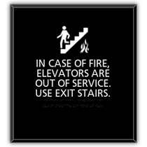 Hampton Inn - In Case of Fire, Elevators Are Out of Service. Use Exit Stairs.