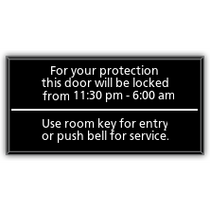 Hampton Inn - Door Will Be Locked / Key For Entry