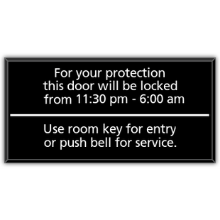 Door Will Be Locked / Key For Entry