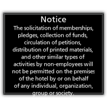 Hampton Inn - No Solitcitation of Members
