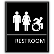 Hampton Inn - Unisex Accessible Restroom New York w/New ISA Symbol