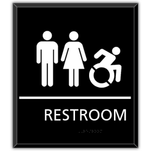 Unisex Accessible Restroom New York w/New ISA Symbol