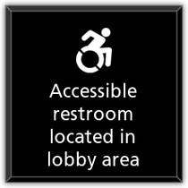 Hampton Inn - Accessible Restroom Location New York w/New ISA Symbol