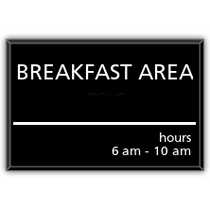 Hampton Inn - General Hours Sign W/ Braille