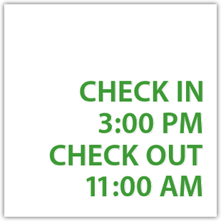 Check In/Out Hours or 4-Line General Information