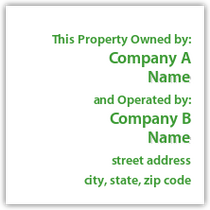 Holiday Inn - Owned By / Operated By Plaque (White)