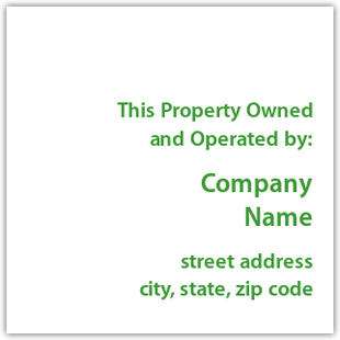 Owned And Operated By Plaque (White)