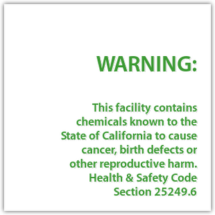 California Warning - Facility