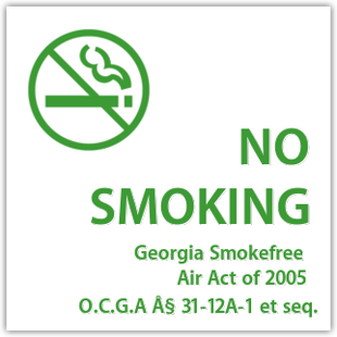 Georgia "No Smoking Indoors"
