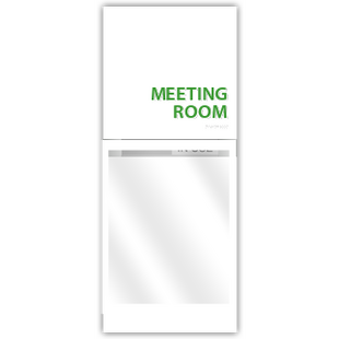 Meeting Room Identification With Window And In Use/Not In Use Slider