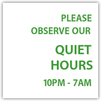 Holiday Inn - Holiday Inn Quiet Hours Sign