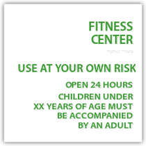Holiday Inn - Fitness Center Room Identification With Hours