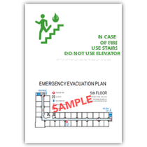 Holiday Inn - Corridor Evacuation Plan W/ In Case Of Fire Use Stairs Do Not Use Elevator