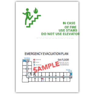 Corridor Evacuation Plan W/ In Case Of Fire Use Stairs Do Not Use Elevator