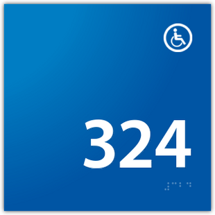 Room Number Handicap Symbol