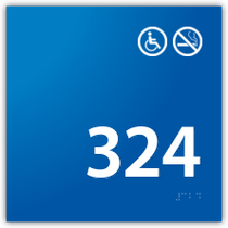 Holiday Inn Express - Room Number Non-Smoking / Handicap Symbols