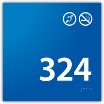 Holiday Inn Express - Room Number Non-Smoking / Hearing Impaired Symbols