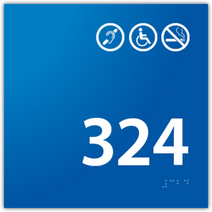 Room Number Non-Smoking / Handicap / Hearing Impaired Symbols