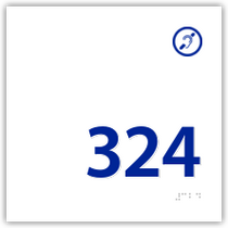 Holiday Inn Express - Room Number Hearing Impaired Symbol