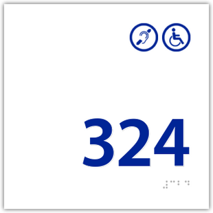 Room Number Handicap / Hearing Impaired Symbols