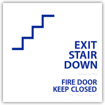 Holiday Inn Express - Exit Stair Down - Fire Door Keep Closed