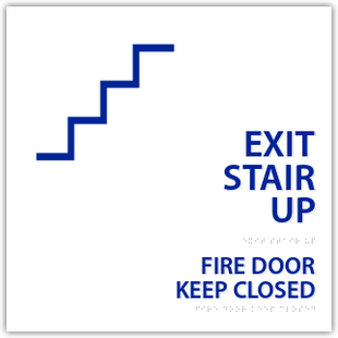 Exit Stair Up - Fire Door Keep Closed