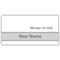 Holiday Inn Express - Manager On Duty W/ Name Plate