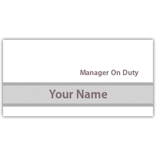 Manager On Duty W/ Name Plate