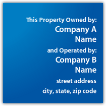 Holiday Inn Express - Owned By / Operated By Plaque (Blue Gradient)