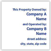 Holiday Inn Express - Owned By / Operated By Plaque (White)