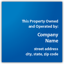 Holiday Inn Express - Owned And Operated By Plaque (Blue Gradient)