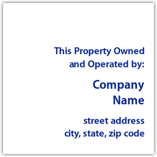 Owned And Operated By Plaque (White)