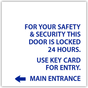 Lock Entrance Door Sign