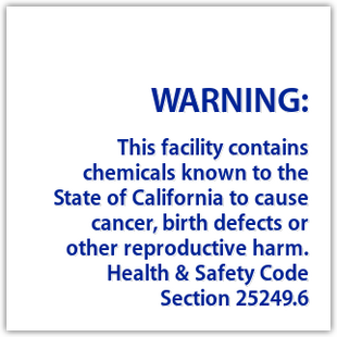 California Warning - Facility