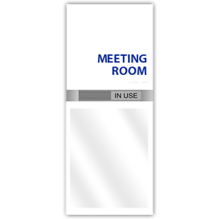 Meeting Room Identification With Window And In Use/Not In Use Slider