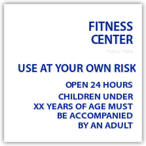 Holiday Inn Express - Fitness Center Room Identification With Hours