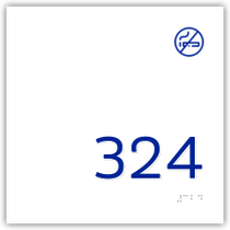 Holiday Inn Express 2018 - Room Number No Smoking Symbol White