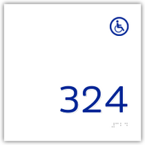 Holiday Inn Express 2018 - Room Number Handicap Symbol White