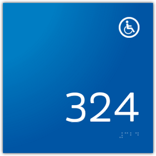 Room Number Handicap Symbol
