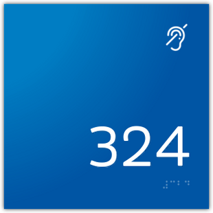 Room Number Hearing Impaired Symbol