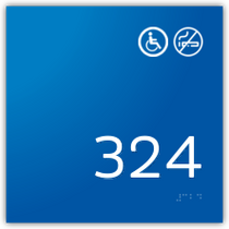 Holiday Inn Express 2018 - Room Number No Smoking / Handicap Symbols