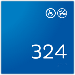 Room Number No Smoking / Handicap Symbols