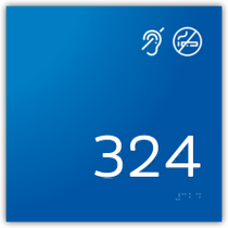 Holiday Inn Express 2018 - Room Number No Smoking / Hearing Impaired Symbols