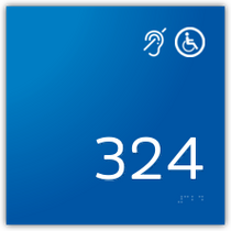 Holiday Inn Express 2018 - Room Number Handicap / Hearing Impaired Symbols