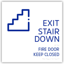 Holiday Inn Express 2018 - Exit Stair Down - Fire Door Keep Closed