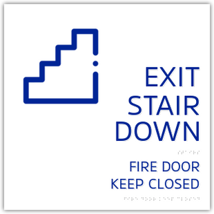 Exit Stair Down - Fire Door Keep Closed