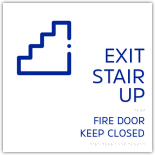 Exit Stair Up - Fire Door Keep Closed