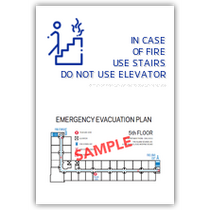 Holiday Inn Express 2018 - Corridor Evacuation Plan W/ In Case Of Fire Use Stairs Do Not Use Elevator
