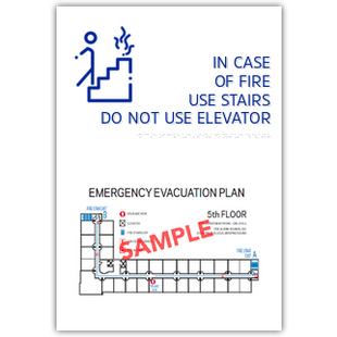 Corridor Evacuation Plan W/ In Case Of Fire Use Stairs Do Not Use Elevator