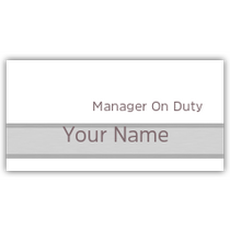 Holiday Inn Express 2018 - Manager On Duty W/ Name Plate